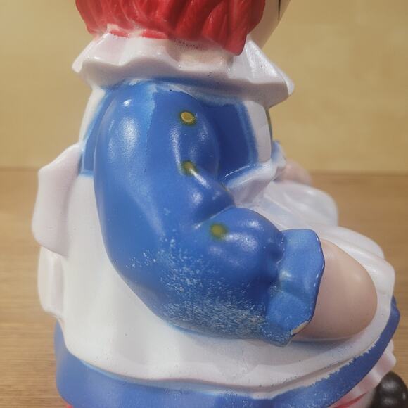 My Toy Co Vintage 1972 RAGGEDY ANN Coin Bank Bobbs Merrill w/Plug Doll Child Toy - Picture 16 of 16